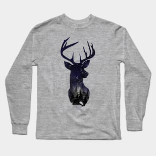 Deer head with landscape Long Sleeve T-Shirt